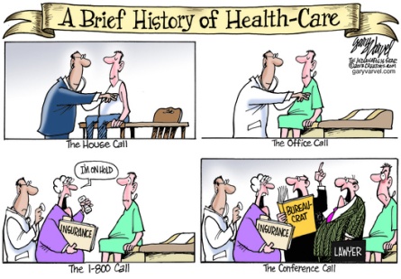The advances in Health-Care seems to be putting some distance between the doctor and patient.